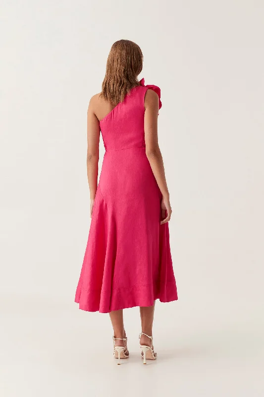 Adelia Ruffle Midi Dress