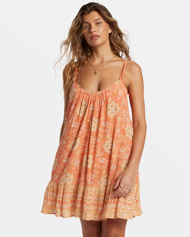 Beach Vibes Swim Cover Up - Sweet Papaya