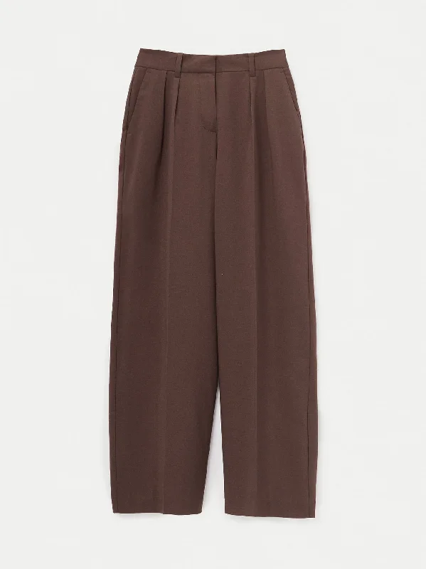 The Emma Ultra Wide Leg Pant in Dark Roast