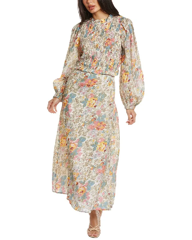 SEA NY Ines Floral Smocked Dress