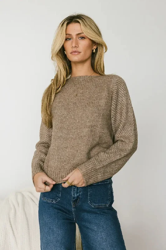 Cora Knit Sweater in Mocha