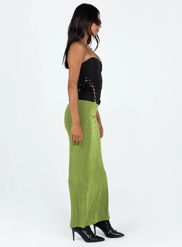 Harriette Maxi Skirt Green