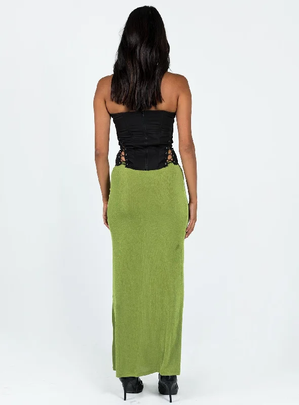 Harriette Maxi Skirt Green