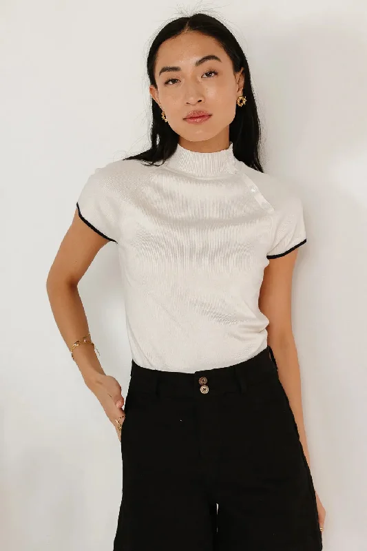 Mona Knit Top in Ivory