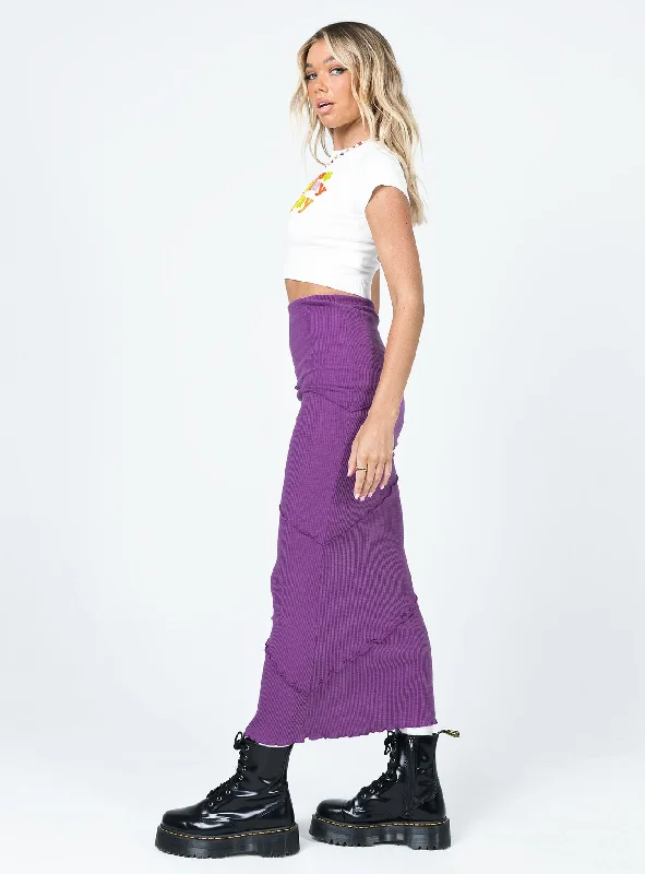 Oscar Maxi Skirt Dark Purple