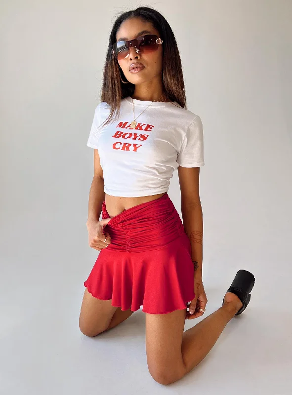 Wilcox Mini Skirt Red