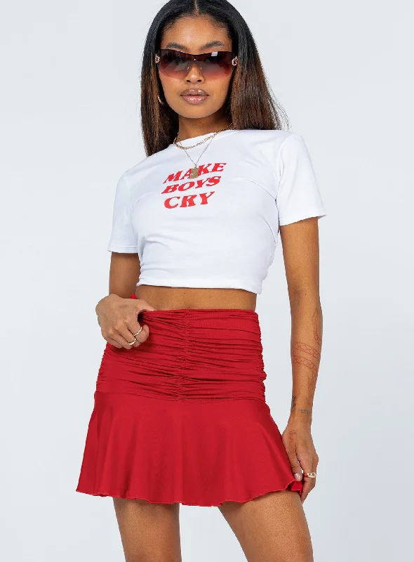 Wilcox Mini Skirt Red