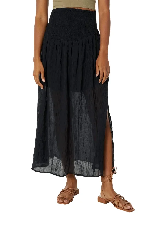 Starlight Canyon Maxi Skirt In Black