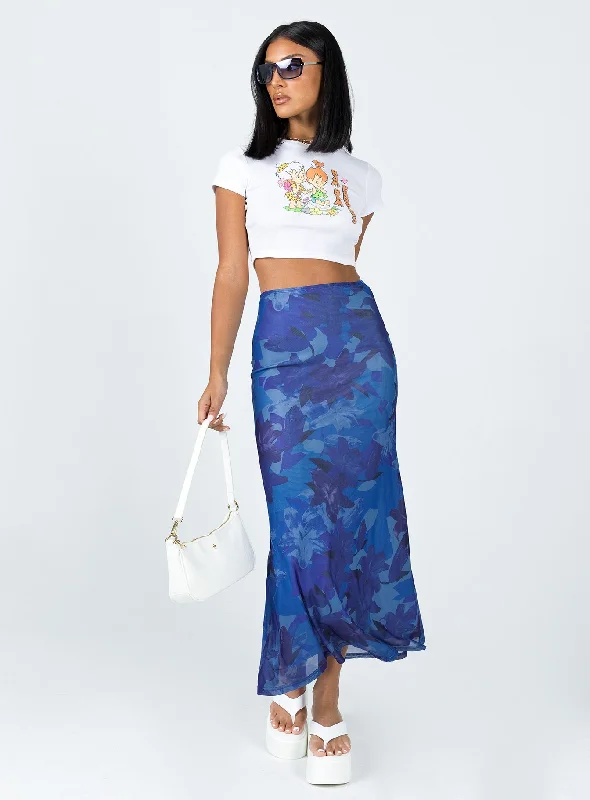 Starry Midi Skirt Blue