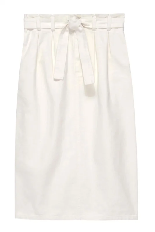 Trouser Pencil Skirt In White