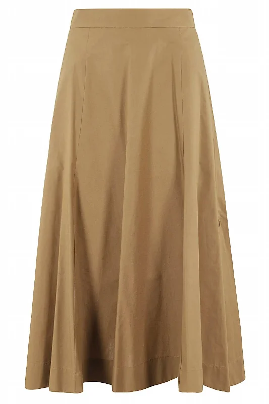 Women's Popeline Skirt In Terra