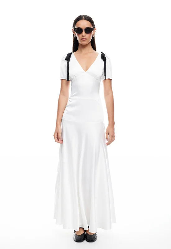 DU CAP MAXI DRESS - PORCELAIN