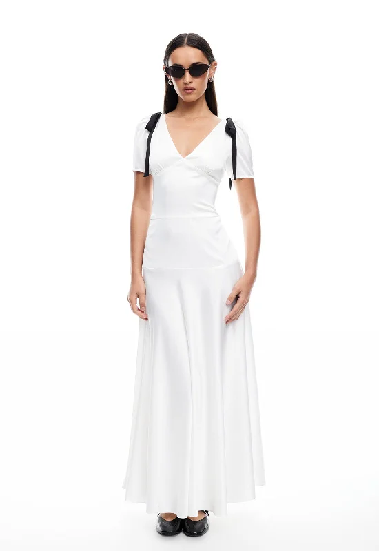 DU CAP MAXI DRESS - PORCELAIN