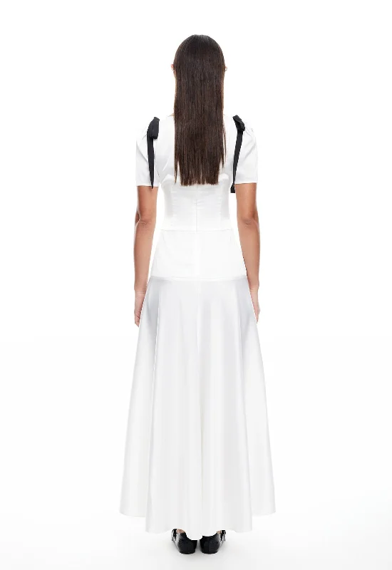 DU CAP MAXI DRESS - PORCELAIN