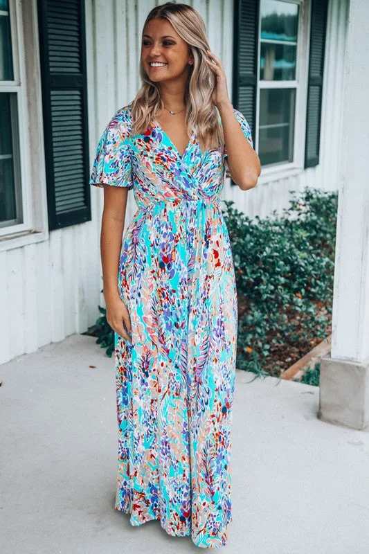 Floral Wrap Maxi Dress