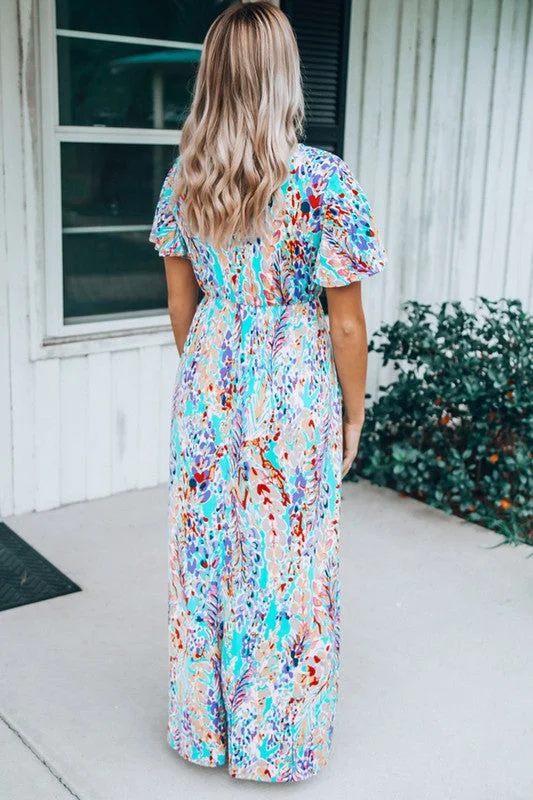 Floral Wrap Maxi Dress