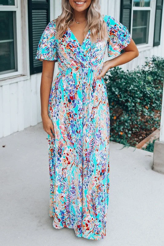 Floral Wrap Maxi Dress