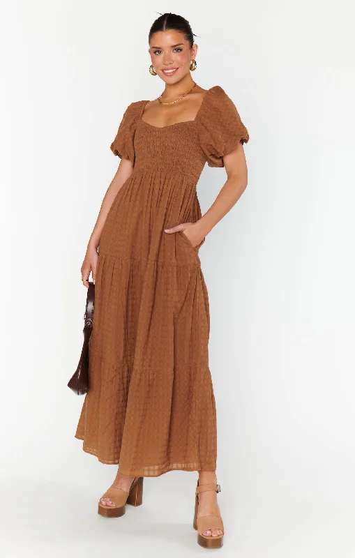 Joanna Maxi Dress ~ Brown