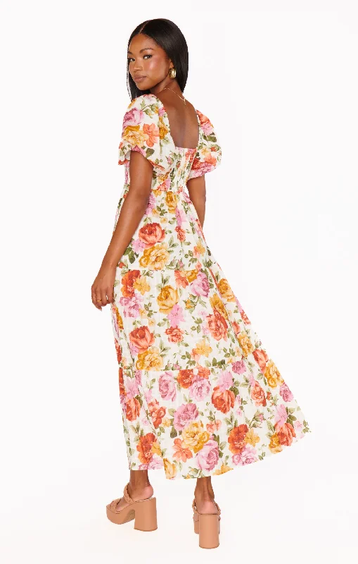 Joanna Maxi Dress ~ Ivory Hillside Floral