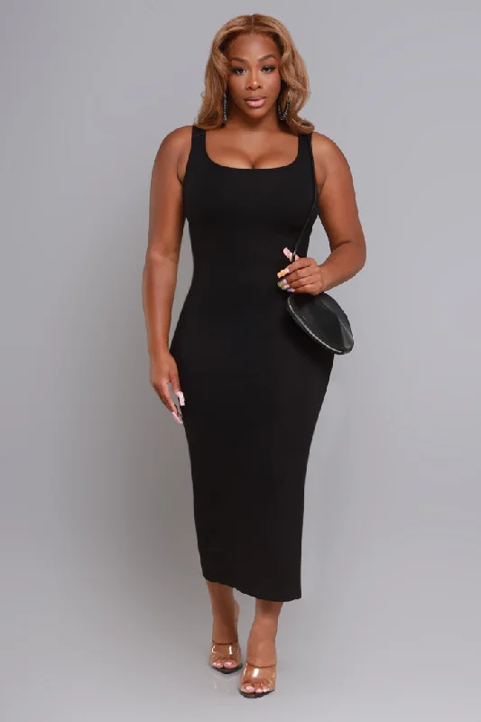 The Beater Sleeveless Maxi Dress - Black