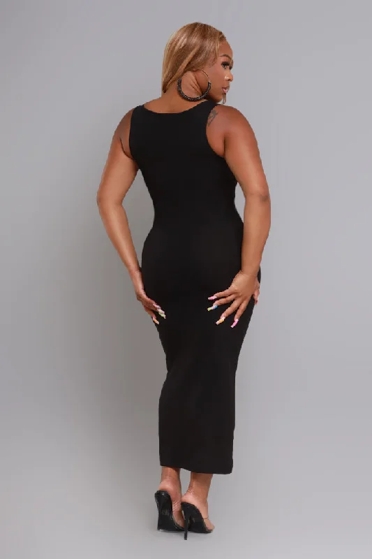 The Beater Sleeveless Maxi Dress - Black