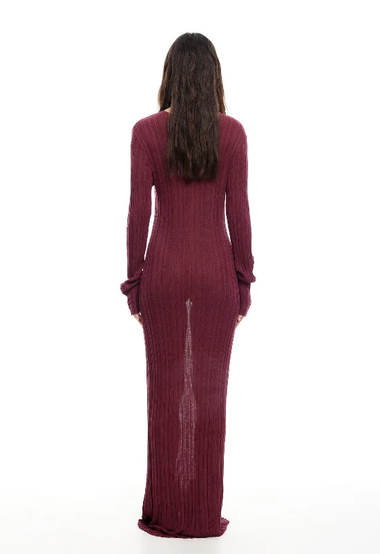 PROPHECY MAXI DRESS - BURGUNDY