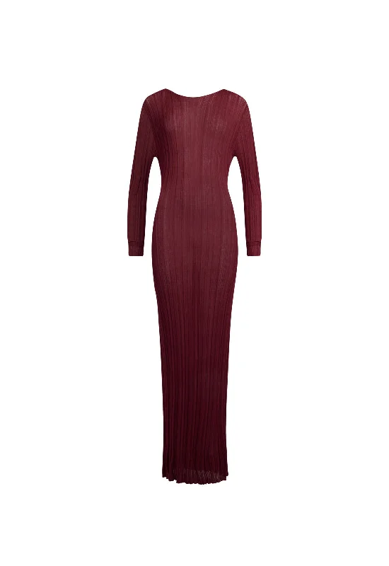 PROPHECY MAXI DRESS - BURGUNDY