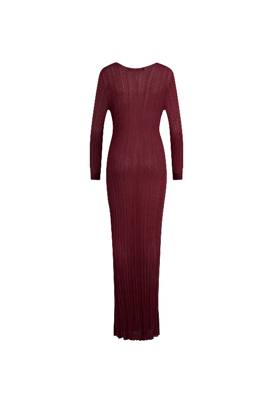 PROPHECY MAXI DRESS - BURGUNDY