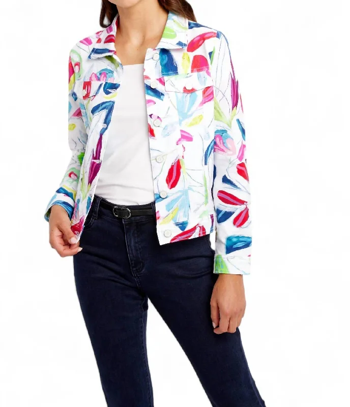 Abstract Everyday Jacket In Tropical Trace