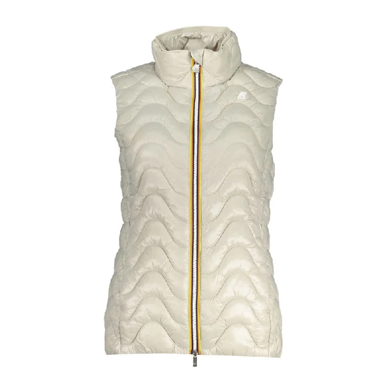 K-WAY Chic Sleeveless Zip Jacket with Contrast Women's Details