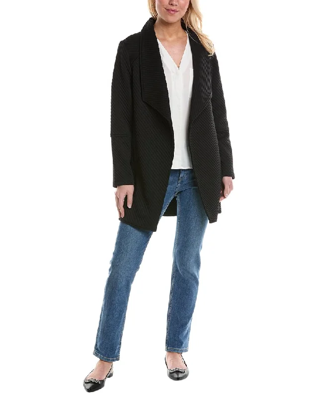 Sam Edelman Ribbed Draped Front Jacket