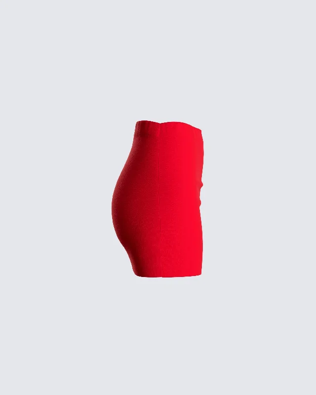 Carolina Red Mini Skirt