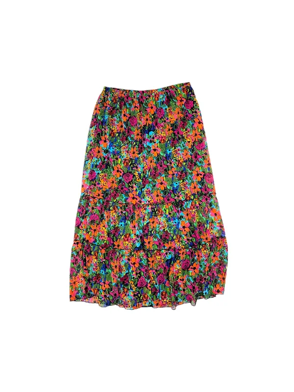 Floral Print Skirt Maxi Spense Size L