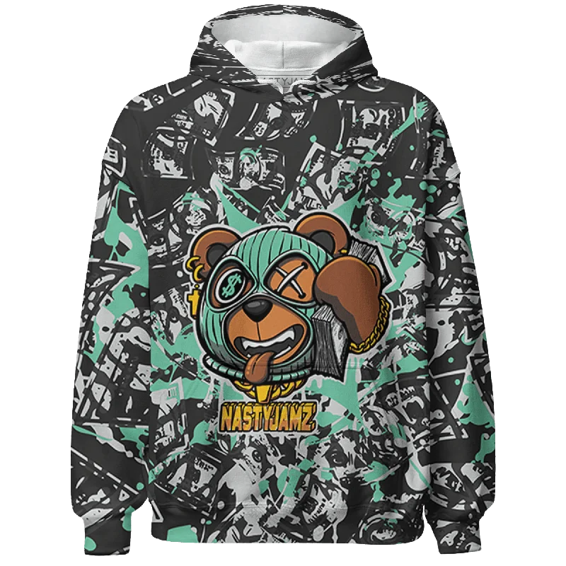 NastyJamz Green Glow 3s Hoodie Match Money Motive BER 3D All-Over Print