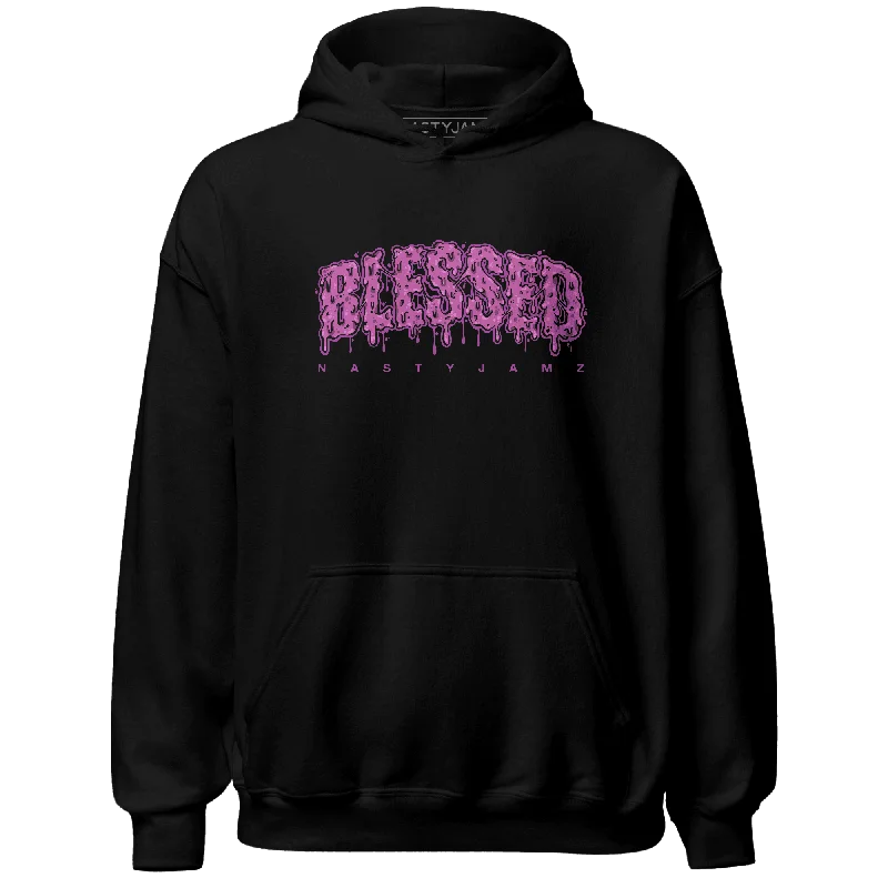 NastyJamz GS Hyper Violet 4s Hoodie Match Blessed Text