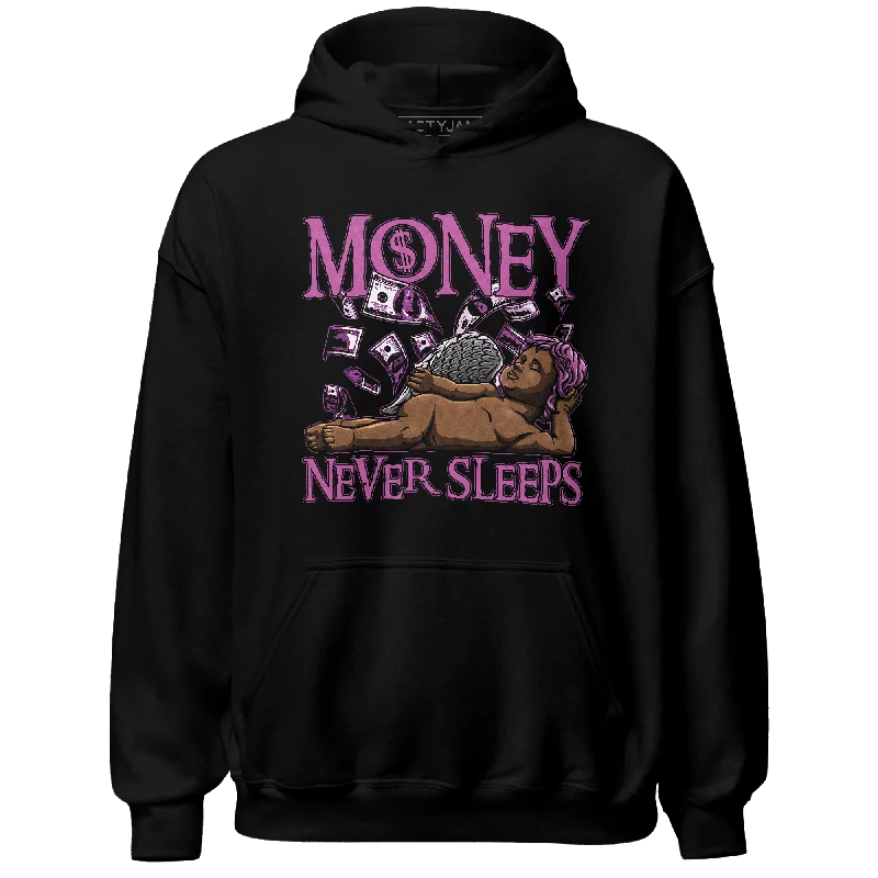 NastyJamz GS Hyper Violet 4s Hoodie Match Money Never Sleeps