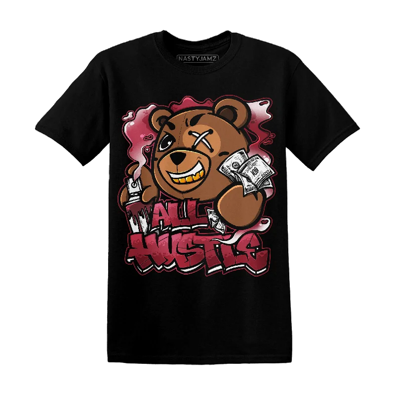 NastyJamz High 85 Metallic Burgundy 1s T Shirt Match BER Hustle All Day