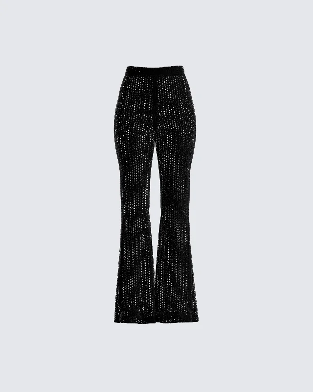 Melissa Black Crochet Pant