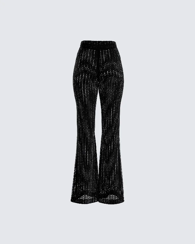 Melissa Black Crochet Pant