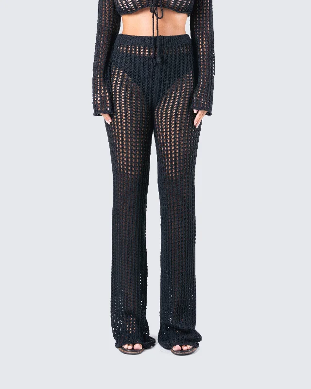 Melissa Black Crochet Pant