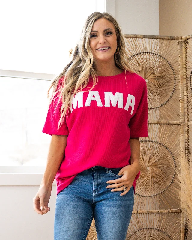 Mama Ribbed Fuchsia Top FINAL SALE