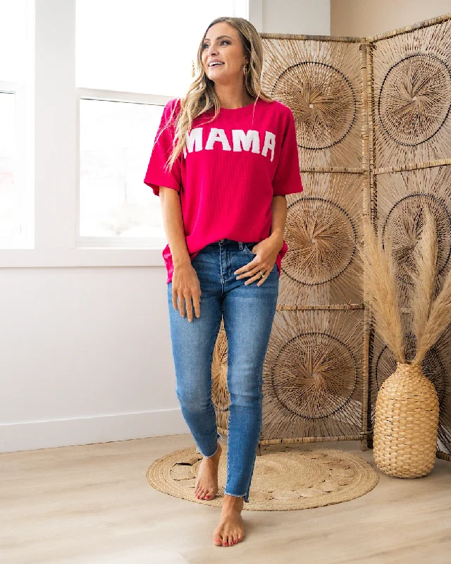 Mama Ribbed Fuchsia Top FINAL SALE