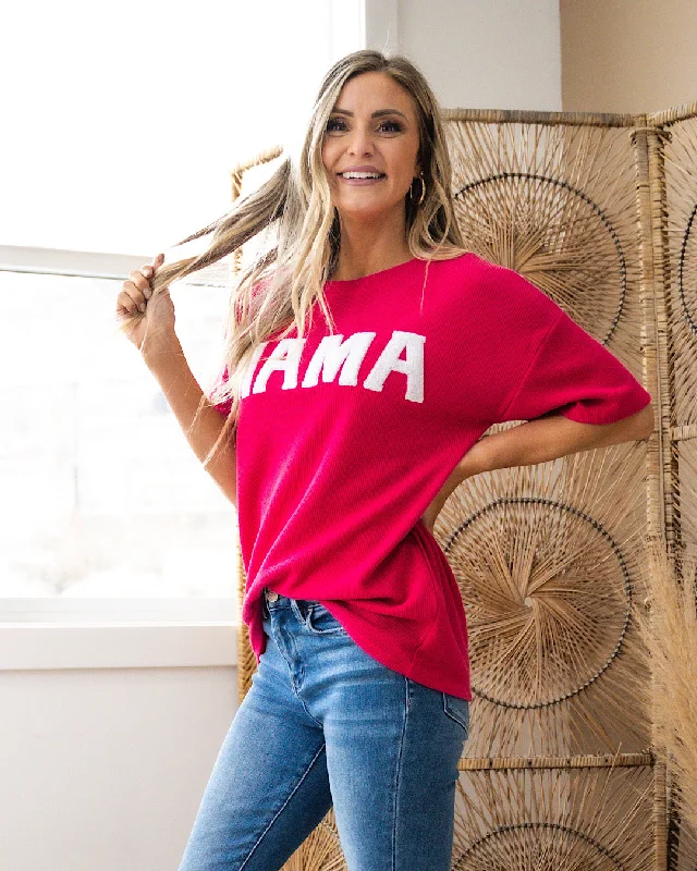 Mama Ribbed Fuchsia Top FINAL SALE