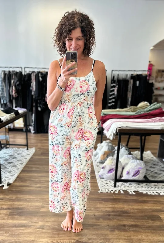 Tully - Floral Cropped Jumpsuit