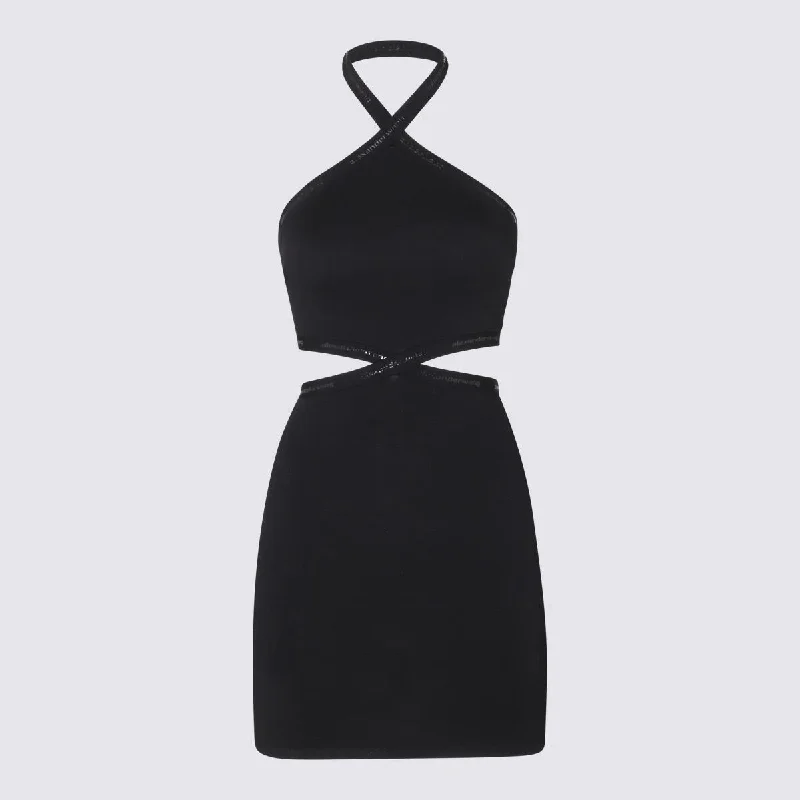 Alexander Wang Black Stretch Cut Out Mini Dress