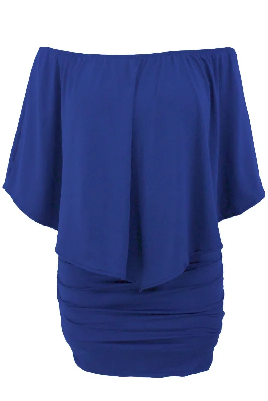 Multiple Dressing Blue Flounce Mini Dress