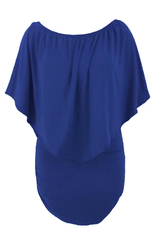 Multiple Dressing Blue Flounce Mini Dress