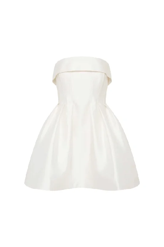 Cristine Strapless Mini Dress Ivory