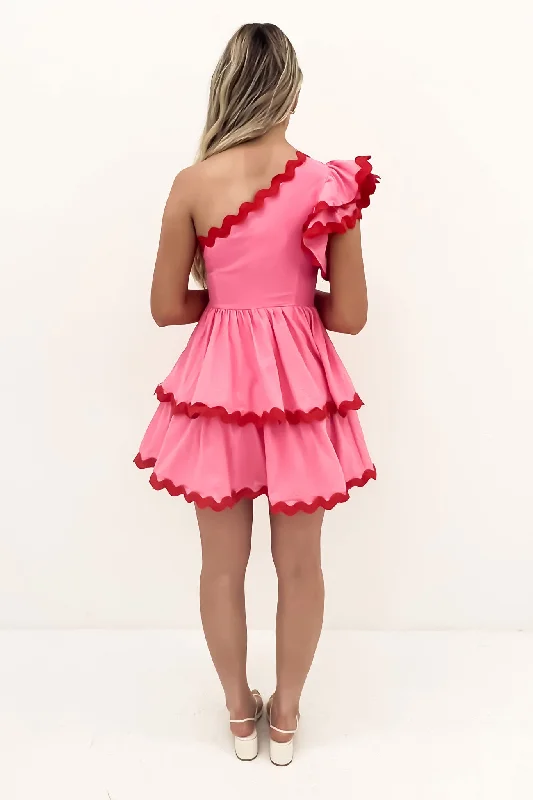 Xylah Mini Dress Pink Red