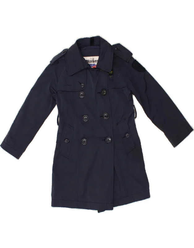 BLAUER Girls Trench Coat 3-4 Years Navy Blue